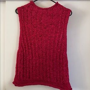 Anthropologie Pink Knit Tank Top